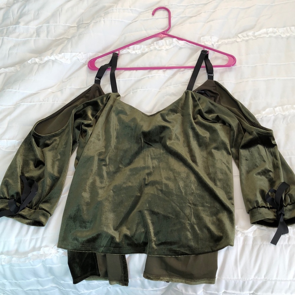 Open Back Velvet Top